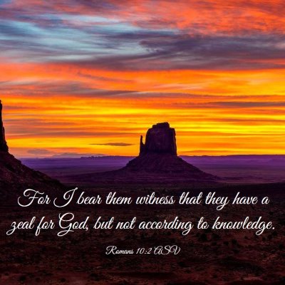 Picture 03 - Romans 10:2 ASV - For I bear them witness that they have a zeal for - Bible Verse Picture