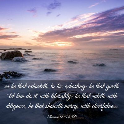 Picture 03 - Romans 12:8 ASV - or he that exhorteth, to his exhorting: he that - Bible Verse Picture