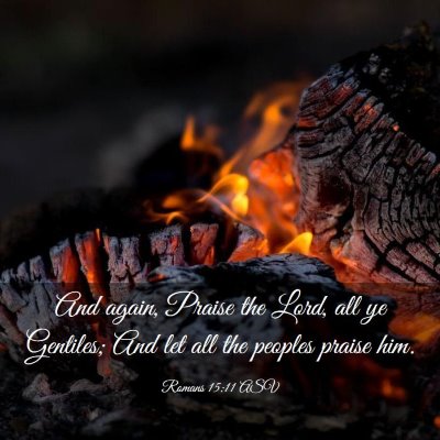 Picture 03 - Romans 15:11 ASV - And again, Praise the Lord, all ye Gentiles; And - Bible Verse Picture