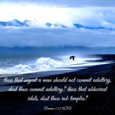 Picture 03 - Romans 2:22 ASV - thou that sayest a man should not commit - Bible Verse Picture
