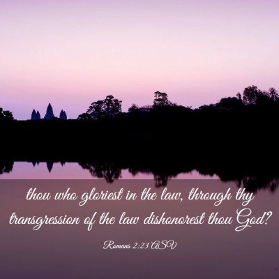 Picture 03 - Romans 2:23 ASV - thou who gloriest in the law, through thy - Bible Verse Picture