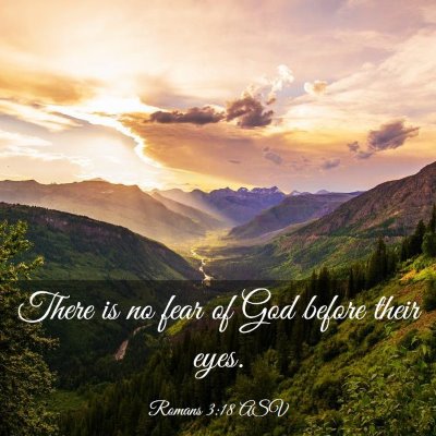Picture 03 - Romans 3:18 ASV - There is no fear of God before their - Bible Verse Picture