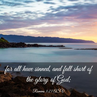 Picture 03 - Romans 3:23 ASV - for all have sinned, and fall short of the glory - Bible Verse Picture