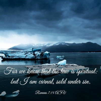 Picture 03 - Romans 7:14 ASV - For we know that the law is spiritual: but I am - Bible Verse Picture