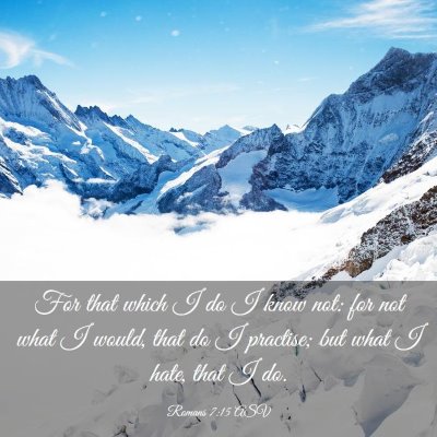 Picture 03 - Romans 7:15 ASV - For that which I do I know not: for not what I - Bible Verse Picture