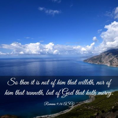 Picture 03 - Romans 9:16 ASV - So then it is not of him that willeth, nor of him - Bible Verse Picture
