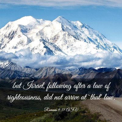 Picture 03 - Romans 9:31 ASV - but Israel, following after a law of - Bible Verse Picture