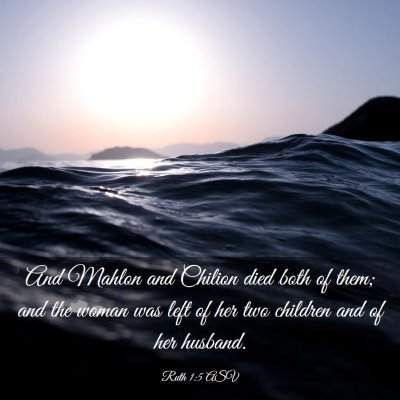 Picture 03 - Ruth 1:5 ASV - And Mahlon and Chilion died both of them; and the - Bible Verse Picture