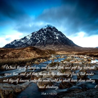 Picture 03 - Ruth 3:3 ASV - Wash thyself therefore, and anoint thee, and put - Bible Verse Picture