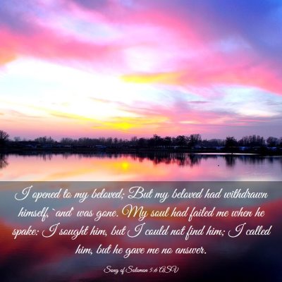 Picture 03 - Song of Solomon 5:6 ASV - I opened to my beloved; But my beloved had - Bible Verse Picture