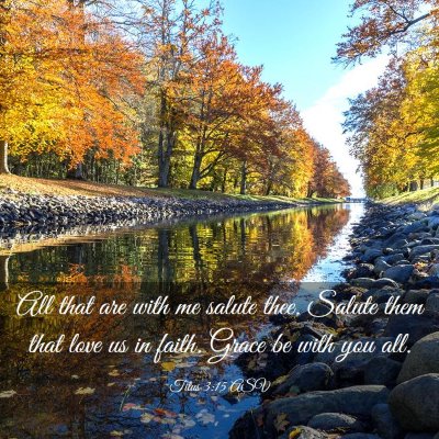Picture 03 - Titus 3:15 ASV - All that are with me salute thee. Salute them - Bible Verse Picture
