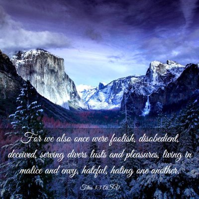 Picture 03 - Titus 3:3 ASV - For we also once were foolish, disobedient, - Bible Verse Picture