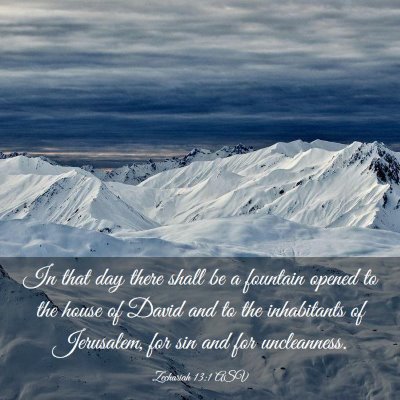 Picture 03 - Zechariah 13:1 ASV - In that day there shall be a fountain opened to - Bible Verse Picture