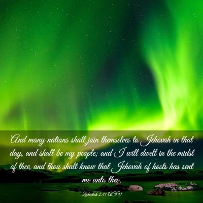 Picture 03 - Zechariah 2:11 ASV - And many nations shall join themselves to Jehovah - Bible Verse Picture