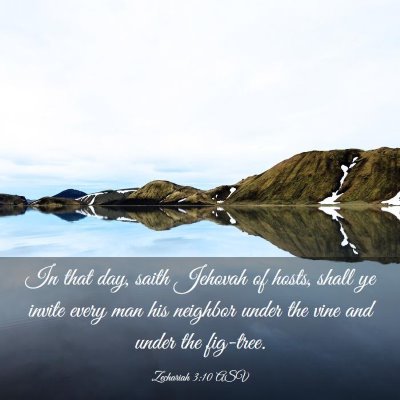 Picture 03 - Zechariah 3:10 ASV - In that day, saith Jehovah of hosts, shall ye - Bible Verse Picture