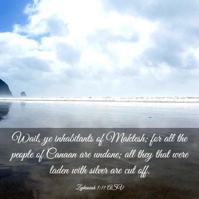 Picture 03 - Zephaniah 1:11 ASV - Wail, ye inhabitants of Maktesh; for all the - Bible Verse Picture
