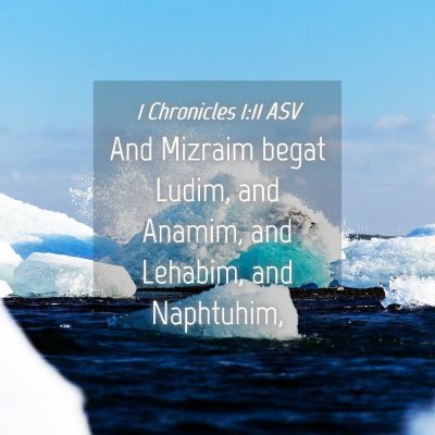 Picture 04 - 1 Chronicles 1:11 ASV - And Mizraim begat Ludim, and Anamim, and Lehabim, - Bible Verse Picture