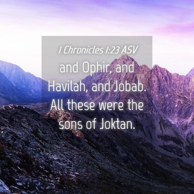 Picture 04 - 1 Chronicles 1:23 ASV - and Ophir, and Havilah, and Jobab. All these were - Bible Verse Picture