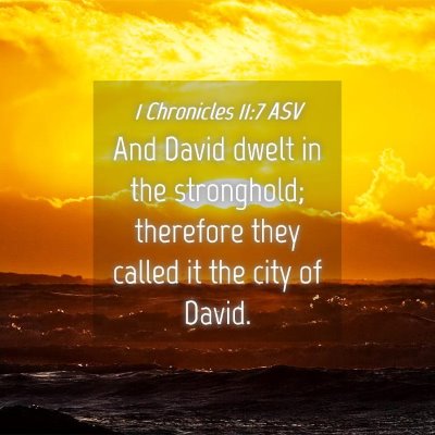 Picture 04 - 1 Chronicles 11:7 ASV - And David dwelt in the stronghold; therefore they - Bible Verse Picture