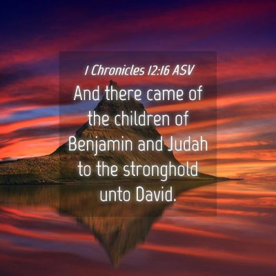 Picture 04 - 1 Chronicles 12:16 ASV - And there came of the children of Benjamin and - Bible Verse Picture