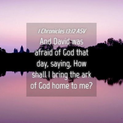 Picture 04 - 1 Chronicles 13:12 ASV - And David was afraid of God that day, saying, How - Bible Verse Picture