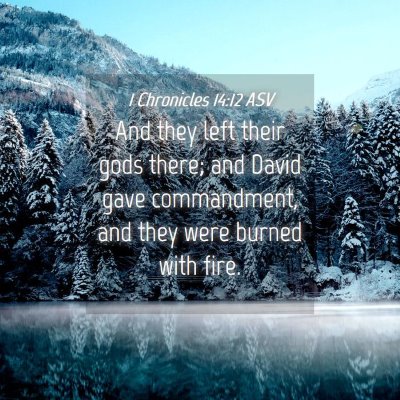 Picture 04 - 1 Chronicles 14:12 ASV - And they left their gods there; and David gave - Bible Verse Picture