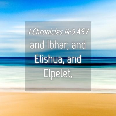 Picture 04 - 1 Chronicles 14:5 ASV - and Ibhar, and Elishua, and - Bible Verse Picture