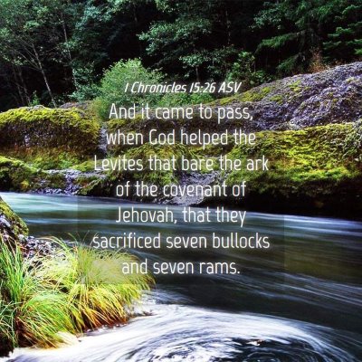 Picture 04 - 1 Chronicles 15:26 ASV - And it came to pass, when God helped the Levites - Bible Verse Picture