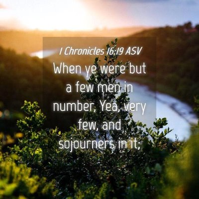 Picture 04 - 1 Chronicles 16:19 ASV - When ye were but a few men in number, Yea, very - Bible Verse Picture