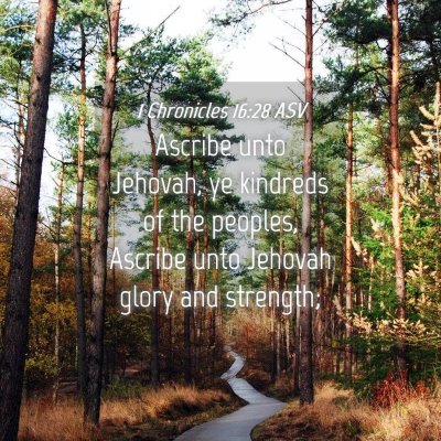 Picture 04 - 1 Chronicles 16:28 ASV - Ascribe unto Jehovah, ye kindreds of the peoples, - Bible Verse Picture