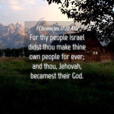 Picture 04 - 1 Chronicles 17:22 ASV - For thy people Israel didst thou make thine own - Bible Verse Picture