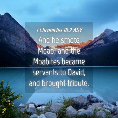 Picture 04 - 1 Chronicles 18:2 ASV - And he smote Moab; and the Moabites became - Bible Verse Picture