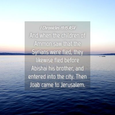 Picture 04 - 1 Chronicles 19:15 ASV - And when the children of Ammon saw that the - Bible Verse Picture