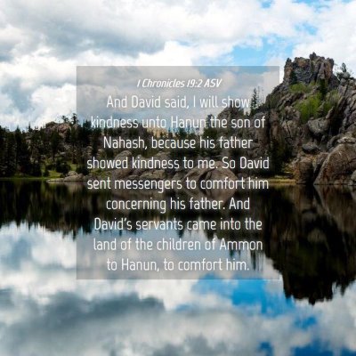Picture 04 - 1 Chronicles 19:2 ASV - And David said, I will show kindness unto Hanun - Bible Verse Picture
