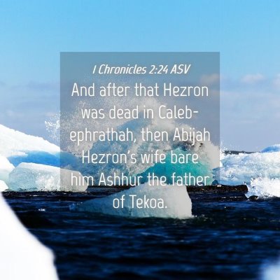 Picture 04 - 1 Chronicles 2:24 ASV - And after that Hezron was dead in - Bible Verse Picture
