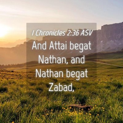 Picture 04 - 1 Chronicles 2:36 ASV - And Attai begat Nathan, and Nathan begat - Bible Verse Picture