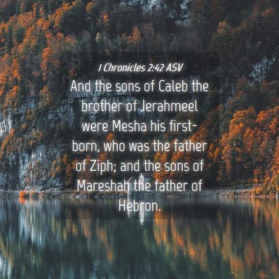 Picture 04 - 1 Chronicles 2:42 ASV - And the sons of Caleb the brother of Jerahmeel - Bible Verse Picture