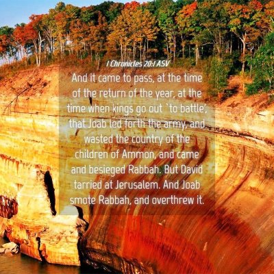 Picture 04 - 1 Chronicles 20:1 ASV - And it came to pass, at the time of the return of - Bible Verse Picture