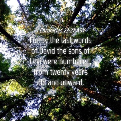 Picture 04 - 1 Chronicles 23:27 ASV - For by the last words of David the sons of Levi - Bible Verse Picture