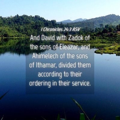 Picture 04 - 1 Chronicles 24:3 ASV - And David with Zadok of the sons of Eleazar, and - Bible Verse Picture