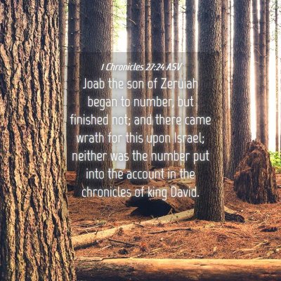 Picture 04 - 1 Chronicles 27:24 ASV - Joab the son of Zeruiah began to number, but - Bible Verse Picture