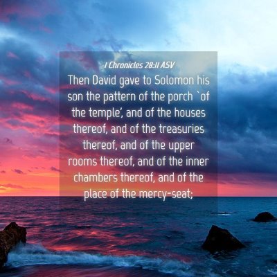 Picture 04 - 1 Chronicles 28:11 ASV - Then David gave to Solomon his son the pattern of - Bible Verse Picture