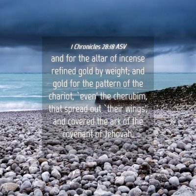 Picture 04 - 1 Chronicles 28:18 ASV - and for the altar of incense refined gold by - Bible Verse Picture