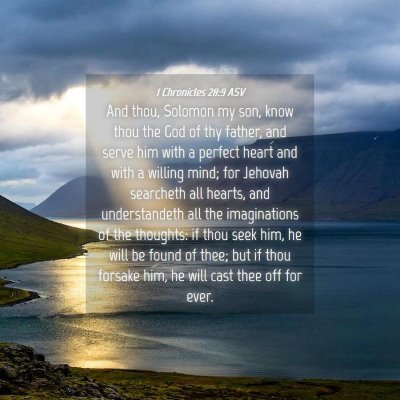 Picture 04 - 1 Chronicles 28:9 ASV - And thou, Solomon my son, know thou the God of - Bible Verse Picture