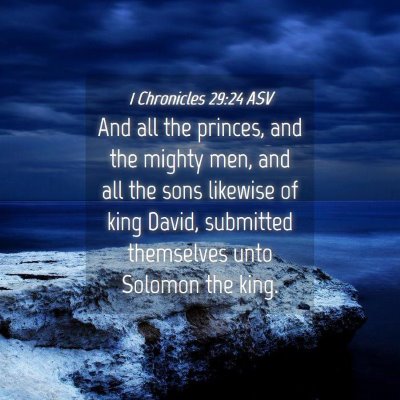 Picture 04 - 1 Chronicles 29:24 ASV - And all the princes, and the mighty men, and all - Bible Verse Picture