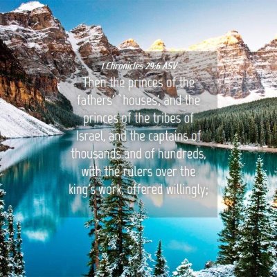 Picture 04 - 1 Chronicles 29:6 ASV - Then the princes of the fathers' `houses', and - Bible Verse Picture