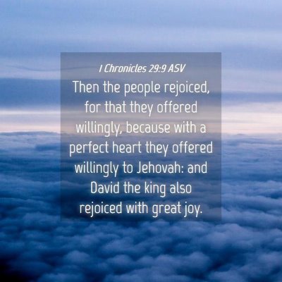 Picture 04 - 1 Chronicles 29:9 ASV - Then the people rejoiced, for that they offered - Bible Verse Picture