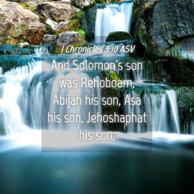 Picture 04 - 1 Chronicles 3:10 ASV - And Solomon's son was Rehoboam, Abijah his son, - Bible Verse Picture