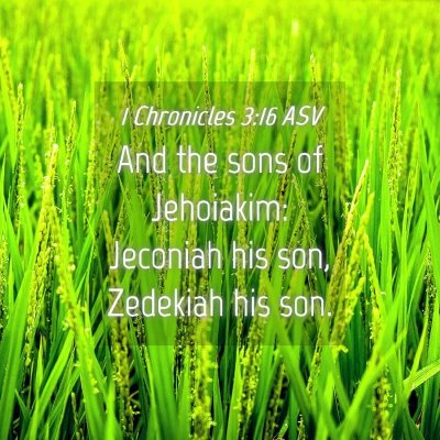 Picture 04 - 1 Chronicles 3:16 ASV - And the sons of Jehoiakim: Jeconiah his son, - Bible Verse Picture