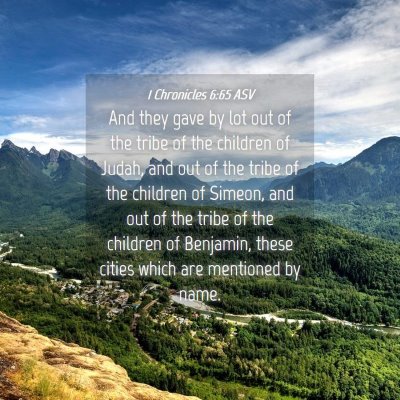 Picture 04 - 1 Chronicles 6:65 ASV - And they gave by lot out of the tribe of the - Bible Verse Picture